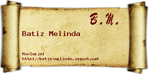 Batiz Melinda névjegykártya
